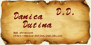 Danica Dutina vizit kartica